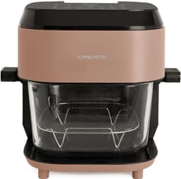 CREATE - Glazen heteluchtfriteuse van 6 L met vernevelingsfunctie - Mokka - AIR FRYER STUDIO CRYSTAL LARGE — thumbnail 1