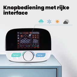 Thermostaat WiFi + RF433, draadloos, voor gasketel en vloerverwarming met water, op batterijen werkende kamereenheid + ontvanger 220 V 5 A, wekelijkse programmering, app — thumbnail 2