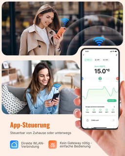 Slimme wifi-radiatorthermostaat, digitale verwarmingsthermostaat — thumbnail 4