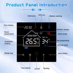 Intelligente wifi-thermostaat voor wandmontage voor ketel/verwarming — thumbnail 5