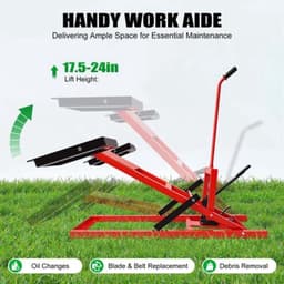 Hydraulische Grasmaaierheftruck Rood - 226,8 Kg Draagvermogen - 44,45-61 Cm Hefhoogte - Q235 Koolstofstaal - Voor Onderhoud En Reparatie — thumbnail 1