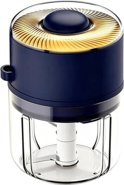 Mini Hakmolen - Kleine Keukenmachine - Eten Bereiden - Oplaadbaar Draadloos - 350ml Capaciteit - Blauw — thumbnail 1
