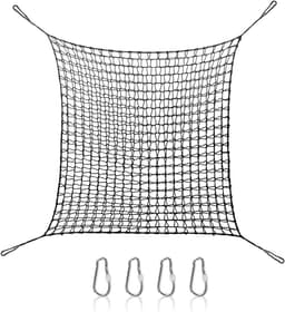 Speelplaats, dubbele lagen, kinderveiligheidsnet, klimrek, net, kinderschommel, tuin, 1 x 3 m, valbeveiligingsnet voor speelplaatsnet (zwart, 100 x 300 cm) — thumbnail 1