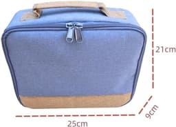 Elektronische tasorganizer, projectortas, draagbare tas voor mini-projector, projectortas, compatibel met de meeste projectoren, projectoren en accessoires, Blauw — thumbnail 2