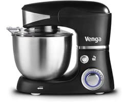 Standmixer 5 Liter Roestvrij Staal 1000W met 4 Accessoires en Receptenboek - Zwart