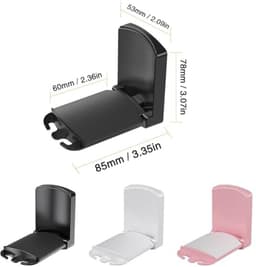 Opvouwbare Hoofdtelefoonhouder - Universele Zelfklevende Stand voor Gaming-Headsets - Desk & Wall Mount (Wit) — thumbnail 5