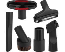 Geschikt voor Philips Stofzuigeraccessoires: 6-delige 2-in-1 Ronde PP Borstelkop (32mm Binnen diameter)