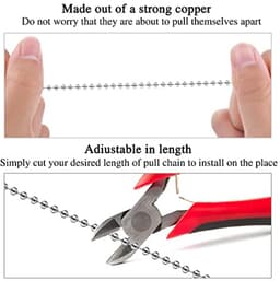 2 Stuks Plafond Ventilator Trekketting - Zilver — thumbnail 4