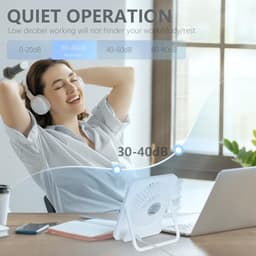 Opvouwbare USB-ventilator voor bureau en camping - 5 snelheden, 180 graden verstelbaar — thumbnail 1