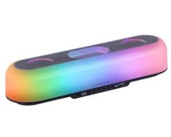 Draagbare Speaker en Soundbar met RGB Verlichting - 20W Triple Driver Gaming Speakers - Bluetooth 5.3, USB, MicroSD, AUX, FM