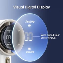 Draagbare Mini Turbo Ventilator met Instelbare Snelheid en Digitale Display - Oplaadbaar en Compact voor Reizen en Buitenshuis — thumbnail 2