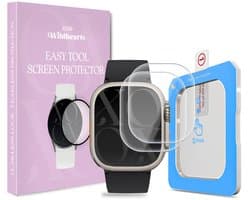 xoxo Wildhearts screenprotector geschikt voor Apple Watch Ultra 3/2/1 - 49mm - Gehard glas - Beschermglas - Duopack - Glasplaatje - Eenvoudig te installeren met one-click tool - 2 stuks