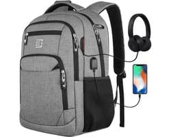 Laptop-rugzak-met-USB-lader-heren-dames-voor-werk-school-universiteit-scholieren-rugzak-voor-jongens-teenagers-met-laptopvak-anti-diefstal