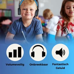 Koptelefoon kinderen met draad - Kinderkoptelefoon - Bedrade hoofdtelefoon - Veilig volume - School - Tablet - Laptop - Reizen - Muziek luisteren — thumbnail 4