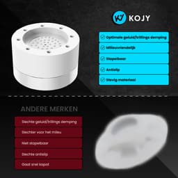 KOJY Wasmachine dempers - Verhoger - Stapelbaar - Wit - voor wasmachine en wasdroger - 8 Stuks — thumbnail 5