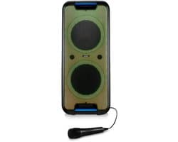 MEDION PX-1 Plus Partybox (accu, met microfoon, draagbare Bluetooth-luidspreker, muziekbox, lichteffecten, karaoke, 2 microfooningangen, AUX, USB)