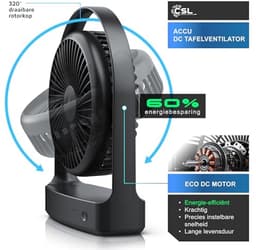 Draadloze USB Tafelventilator - Compact, Stil en Oplaadbaar — thumbnail 2