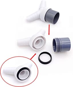 2 tot 1 afvoerafvoerslangaansluiting voor vaatwasser en wasmachine - 2-weg Y-splitter afvoerbuis verbindingsadapter - voor wasmachine en condensator droger - 1 stuks — thumbnail 2