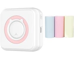 Thermische Printer - Draagbare Printer - Compact En Hoge Afdrukkwaliteit - 1 Stuks - Studenten + Roze