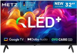 METZ 32-inch (81 cm) 2025 QLED Smart TV HD Google TV, 32MQF7000Z, 93% DCI-P3 breed kleurengamma, HDR10 & HLG, nieuwste Google TV OS, Eye Care (laag blauw licht), Dolby Audio — thumbnail 1