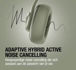 Fresh 'n Rebel Clam Ace 2 – Draadloze Bluetooth Koptelefoon met Active Noise Cancelling – 100+ uur Speeltijd - Met volume wiel - Dried Green — thumbnail 6