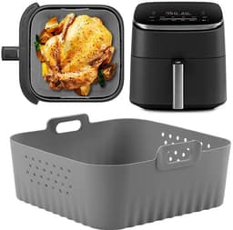 2 stuks Geschikt voor NINJA AF140 AF141AF180 AF181 HD9270 Airfryer siliconen bakplaat airfryer accessoires- zwart — thumbnail 2