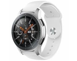 By Qubix - Geschikt voor Garmin bandje - Geschikt voor Garmin Venu 4 - 45mm - Rubberen sportband - Wit - Smartwatch bandje 22mm