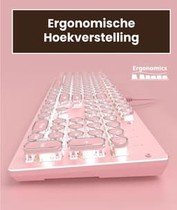 Steampunk Retro Mechanisch Toetsenbord - Roze – Bedraad – 104 Toetsen – RGB Verlichting – Ergonomisch – Metalen Behuizing – Typemachine Stijl – Geschikt voor Gaming & Kantoor – Windows & Mac — thumbnail 3