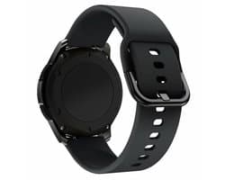 By Qubix - Geschikt voor Garmin bandje - Siliconen sportband - Zwart - Geschikt voor Garmin Venu / Sq / Sq2 / 2 plus - Smartwatch bandje 20mm