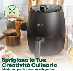 Handmatige heteluchtfriteuse 2 liter - 5-in-1 multikoker met antiaanbaklaag en vaatwasserbestendige accessoires — thumbnail 5