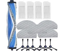 onderhoudsset robotstofzuiger - 16 stuks - Geschikt voor ECOVACS DEEBOT N20 - N20 PLUS - N20 PRO PLUS - Vervangingsset - met Wasbare Natte Dweilpads, rolborstel, Zijborstels, hepa filter