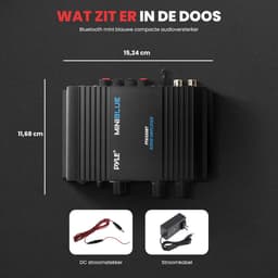 Compacte Bluetooth Mini Stereo Versterker - 90W met Ingangen voor Studio en Apparaten — thumbnail 4