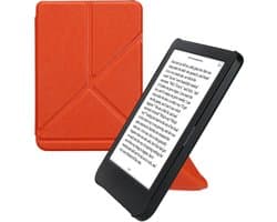 kwmobile e-reader hoesje geschikt voor Kobo Clara BW / Colour hoes - Ereader flip case met standaard - E reader cover van kunstleer - In fruitig oranje