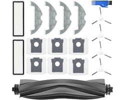 Accessoire Vervanging gescht voor Dreame D10 Plus Gen 2 Robotstofzuiger, 1 Hoofdborstel, 2 HEPA-Filters, 4 Zijborstels, 4 Reinigingsdoeken, 6 Stofzakken, 1 Reinigingsborstel