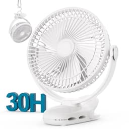 Draagbare 8 Inch Clip-on Ventilator met 10000 mAh Batterij en 4 Snelheden — thumbnail 2
