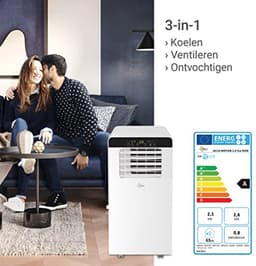 Mobiele Airconditioner tot 25 m² | Koeler & Ontvochtiger met Natuurlijk Koudemiddel | 7.000 BTU/h | Voor Thuis & Kantoor — thumbnail 3