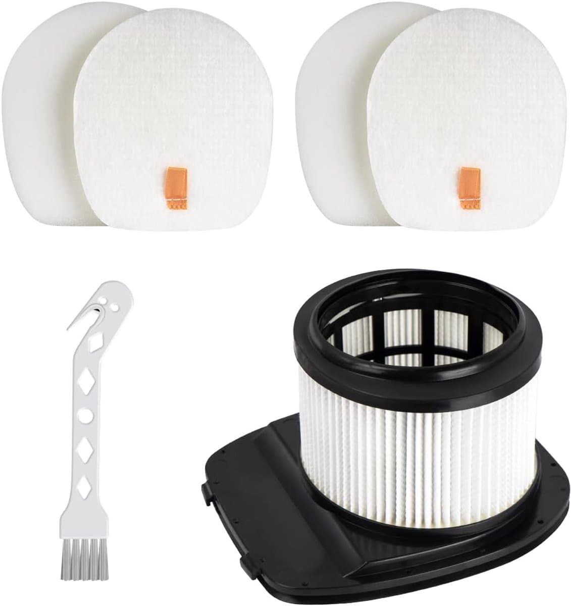 Filterset - 6 stuks - Geschikt voor Shark IZ162H - IZ362H - IZ363HT - IZ440H - IZ462H - IZ483 - voor draadloze stofzuigers - voor draadloze stofzuiger zonder zak - Anti Hair Wrap Pre - schuimfilter - motor schuimvilt filters — afbeelding 1