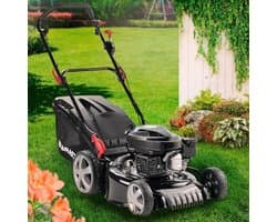 Benzine grasmaaier 46 cm met krachtige 4-takt motor en maaifuncties