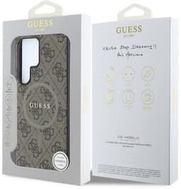 Guess PU Leer 4G Logo geschikt voor Samsung Galaxy S25 Ultra - Geschikt voor MagSafe - Bruin — thumbnail 15