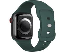 Bandje Geschikt voor Apple Watch 1, 2, 3, 4, 5, 6, 7, 8, 9, SE - 38/40/41 mm Bandje Siliconen Horloge Band Verstelbaar - Smartwatch Bandje Siliconen - Donkergroen