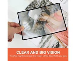 Vergrootglas 3x (300%) voor Ouderen - Ideaal voor Lezen van Kleine Teksten en Kaarten (2 Stuks, 10,5 x 7 cm)