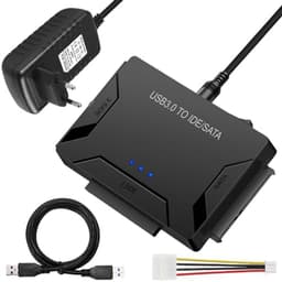USB 3.0 naar SATA en IDE-adapter met stroomschakelaar voor harde schijven — thumbnail 1