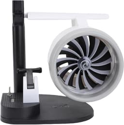 Bureauventilator Luchtbevochtiger - Turbine Ventilator - Persoonlijke Verkoeling - 3-in-1 Functie - 20 cm - Rood — thumbnail 1