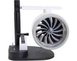Bureauventilator Luchtbevochtiger - Turbine Ventilator - Persoonlijke Verkoeling - 3-in-1 Functie - 20 cm - Rood