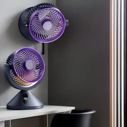 Luchtcirculatie Ventilator - Tafelventilator Circulator - Verkoeling Thuis - 100 Snelheidsstanden - Ongeveer 16x13x20.5 cm - Grijs — thumbnail 2