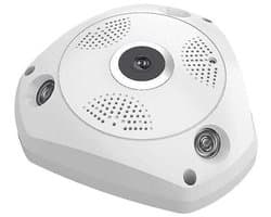Draadloze netwerkcamera met hoge resolutie en nachtzicht, 360° panoramische camera