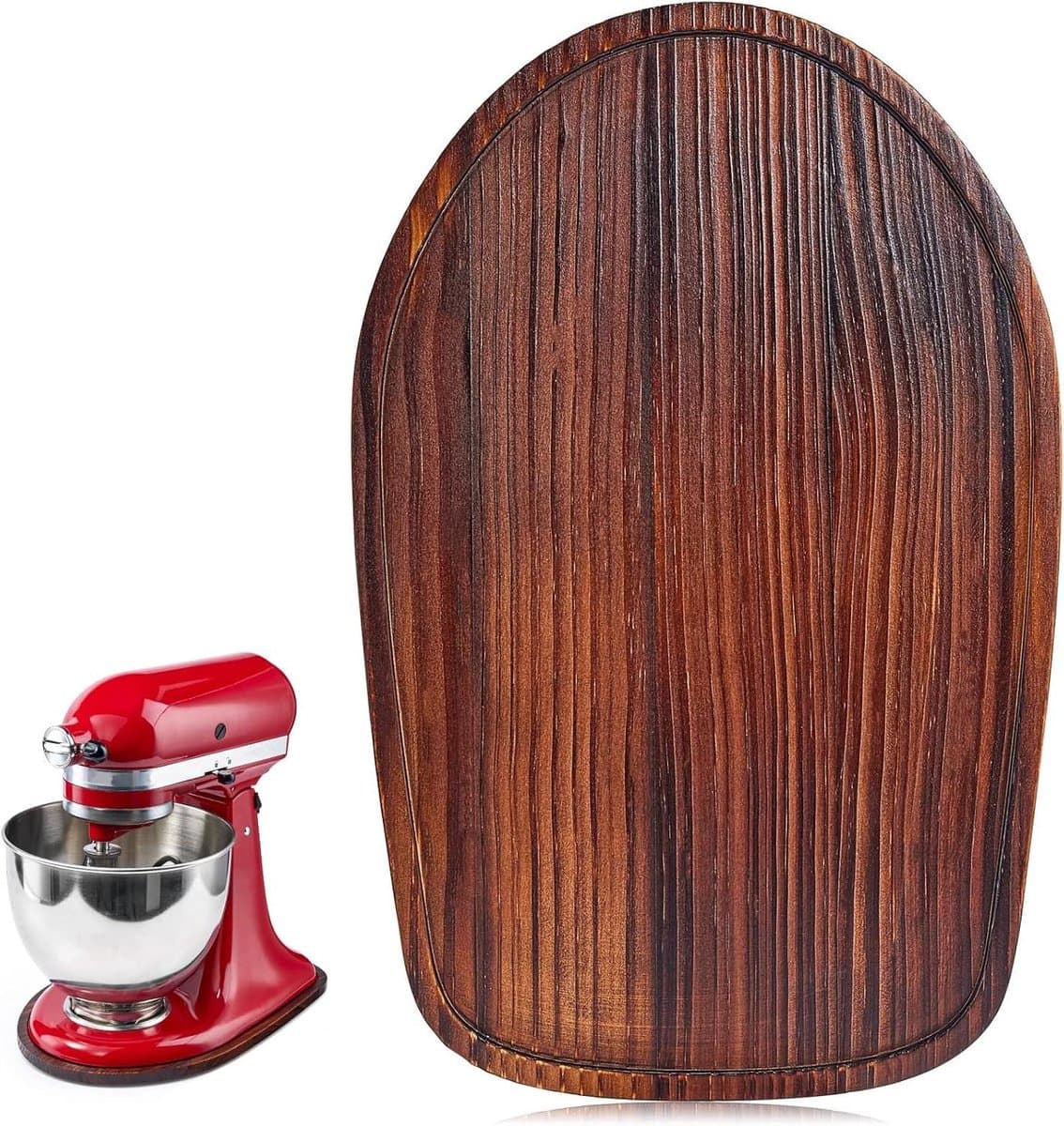 Mixer Onderlegger - Keukenmachine Schuif - Keuken Organisatie - Stabiele Houtconstructie - 4.5-5 Liter - Natuurlijk Hout — afbeelding 1