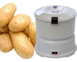 Aardappelschilmachine - Keukenapparaat - Snel Groenten Schillen - Automatische Bediening - 1 kg Capaciteit - Zilver