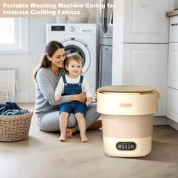 Mini Wasmachine met Centrifuge - Voor Kleine Wasgoed - Meerdere Programma's - snelwassen — thumbnail 2