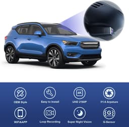 Dashcam Volvo XC40 - Autocamera Rijcamera - Veilig Rijden - OEM-stijl Integratie - 4K UHD - Zwart — thumbnail 5